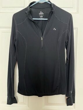 Paradox Black Performance Quarter-Zip Top size S